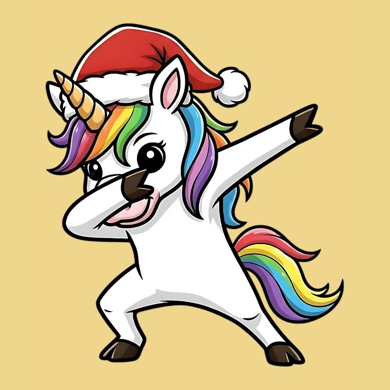 Weihnachts Einhorn Dab