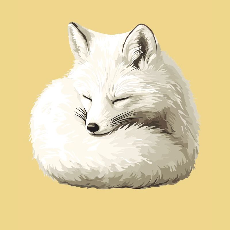 Sleeping Winter Fox