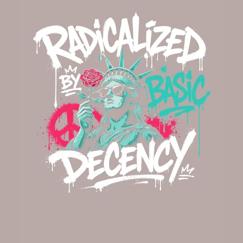 Radikalisierte Basic Decency Graffiti