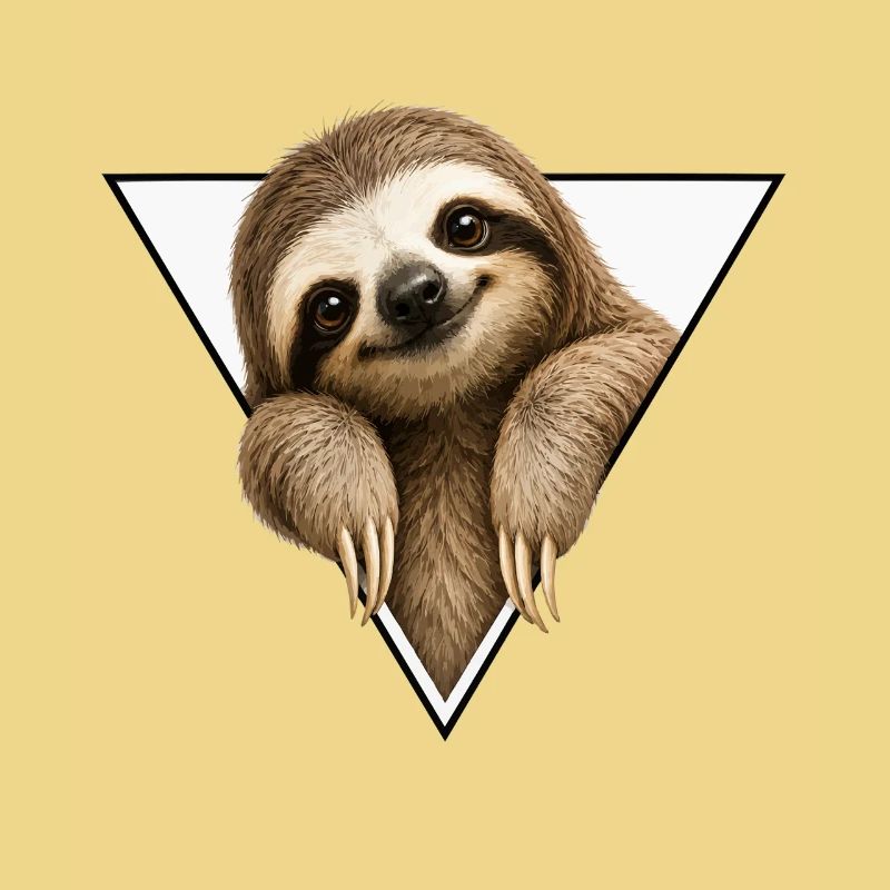 Sloth in triangle design