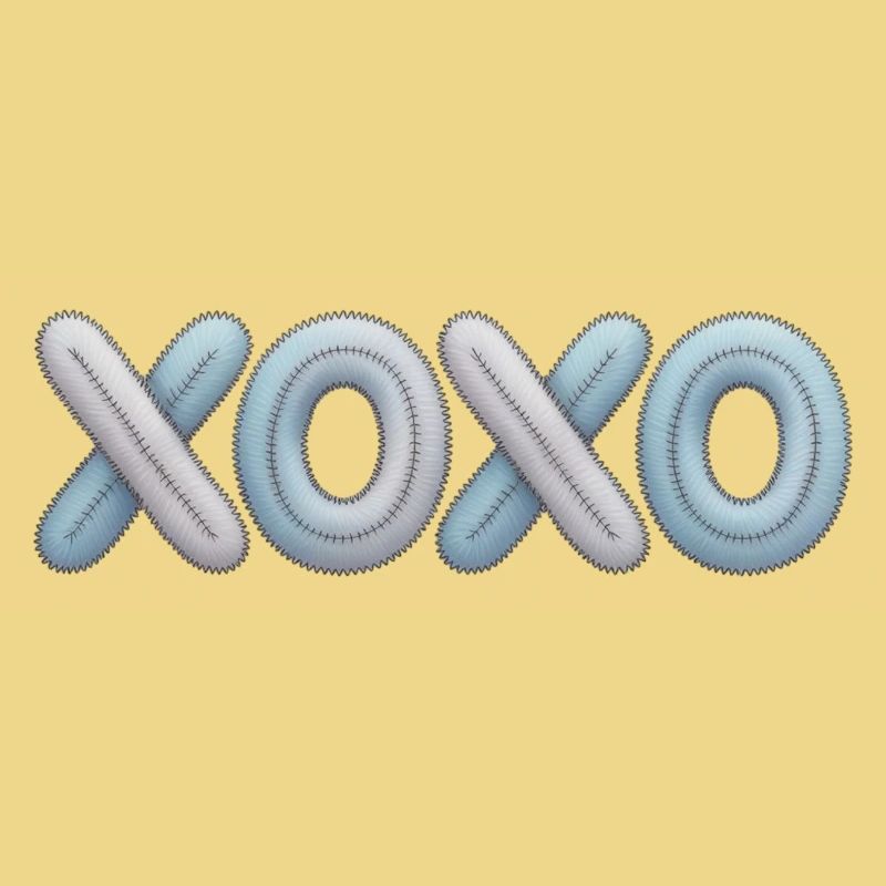Broderie patchwork XOXO