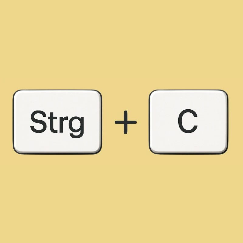 Key Combination Copy Ctrl + C