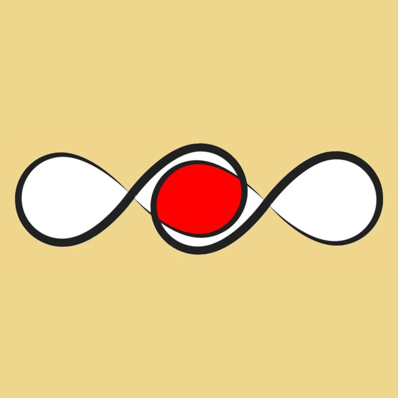 Ligne éternelle avec accent rouge