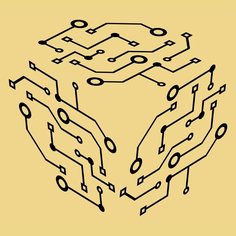 cool muster logo schaltkreis draht daten microchip