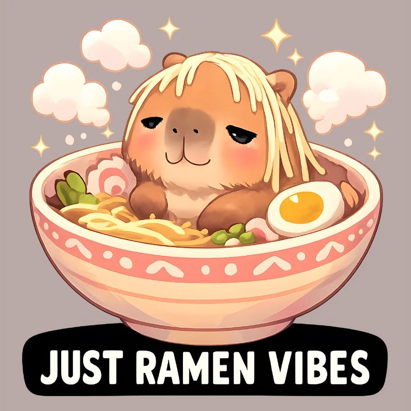 Capybara mit Ramen Vibes