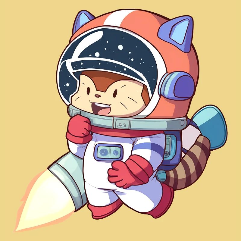 Cat astronaut in space suit