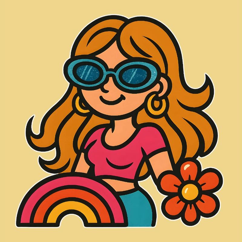 Fille d’été rétro - Look Flower Power