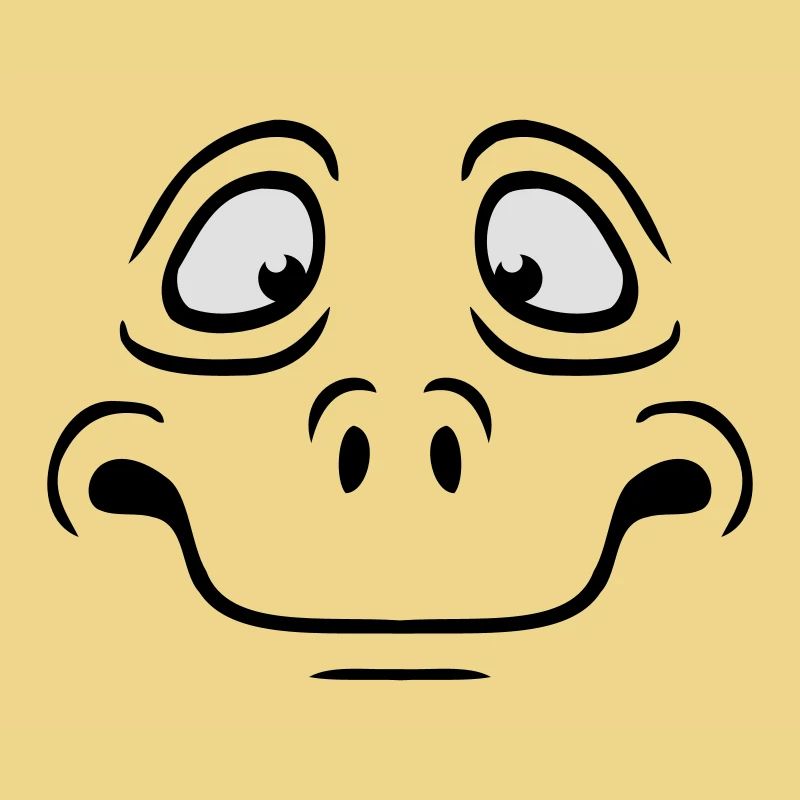 Insecure Anxious Comic Cartoon Face