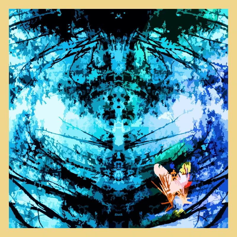 Blauer Psychedelischer Schmetterling