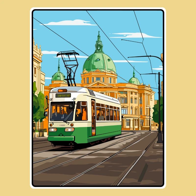 Sofia Bulgaria Historic Tramway Elegant Cityscape