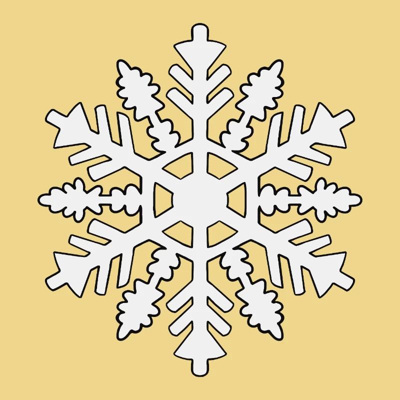 Schneeflocken-Silhouette