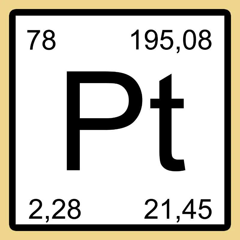Platinum Pt Element Typog