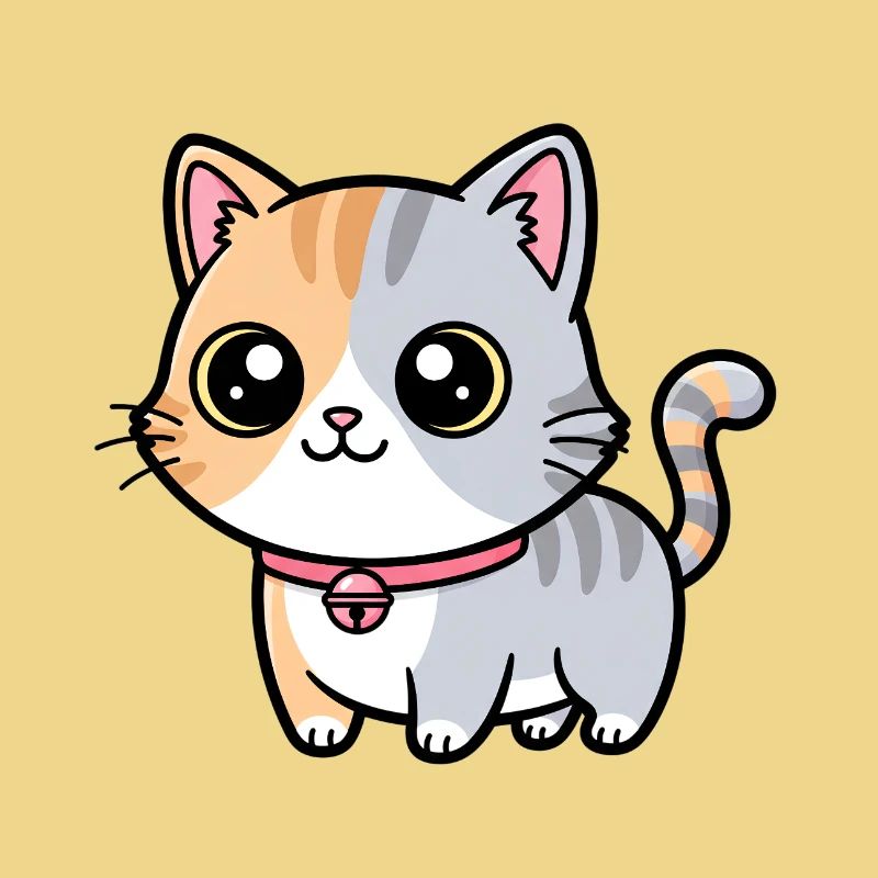 Charme de collier chaton calicot