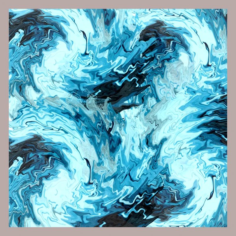 Aqua Marble Pattern Waves