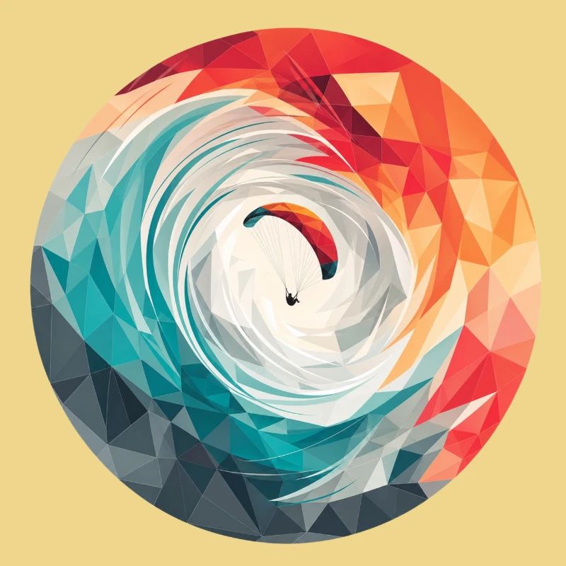 Geometric Vortex Paragliding