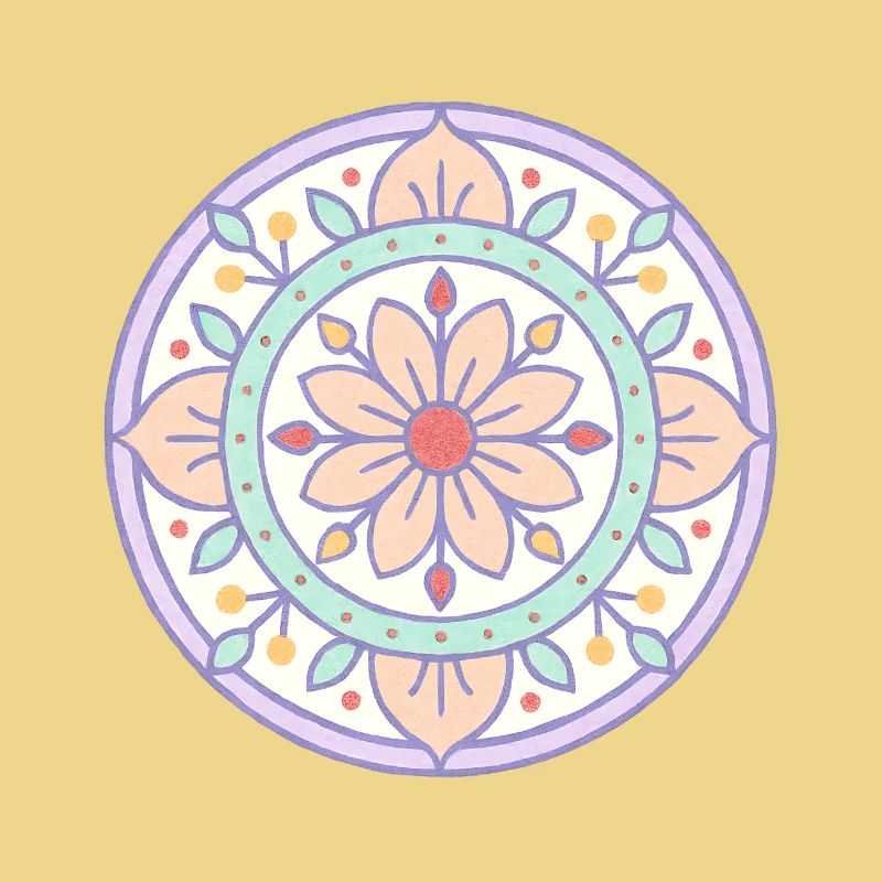 Mandala with risograph effect