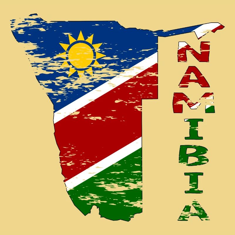 Namibia Map Flag used