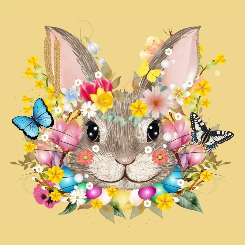 Rabbits in a spring-like Easter ambience