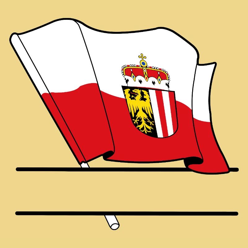 Upper Austria Flag – Text Space