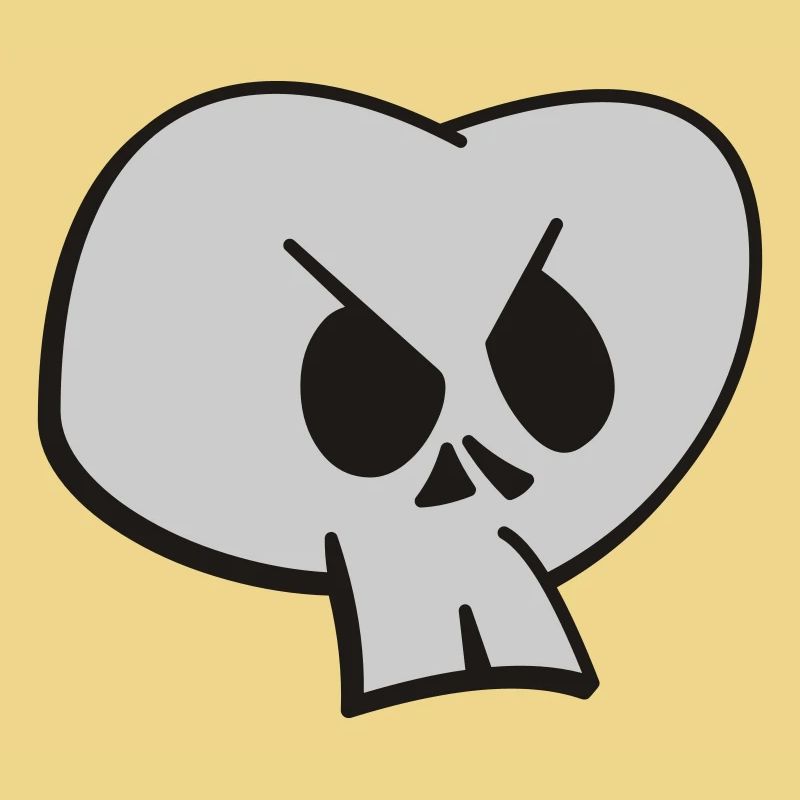 Funny Skull Two Color Design