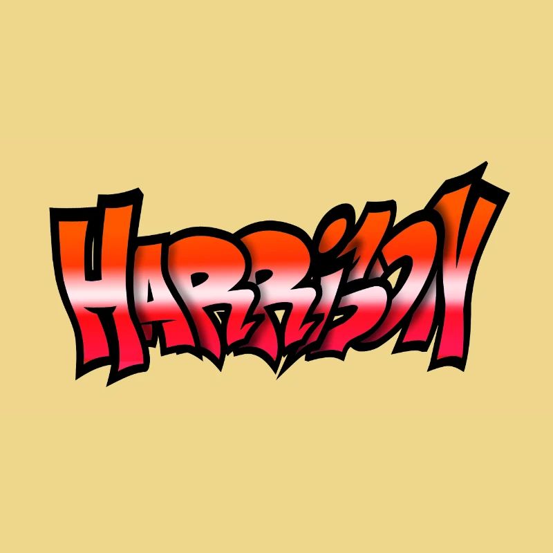 Harrison GRAFFITI NAME red