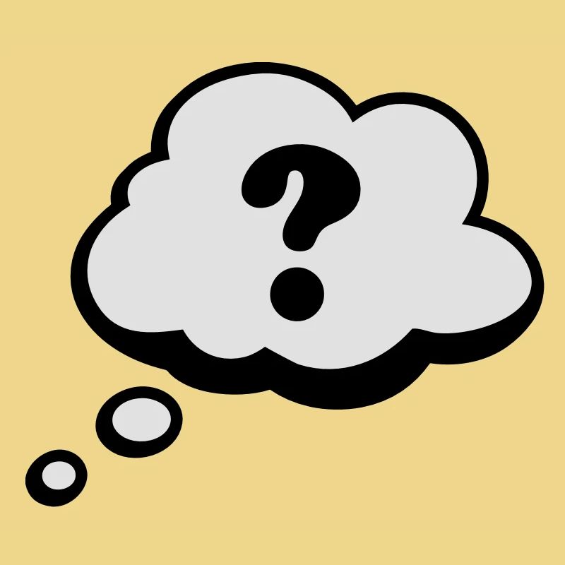 Comic speech bubble question mark