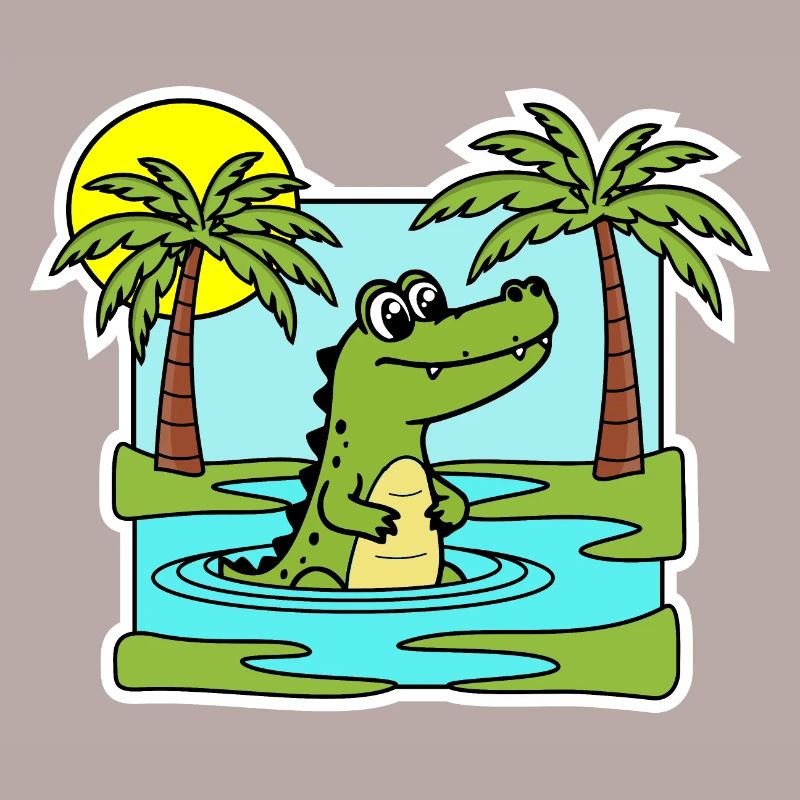 Ist das ein Krokodil oder ein Alligator im Sumpf?