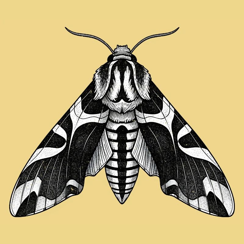 Moth Shadow Pattern Moth Black Moth