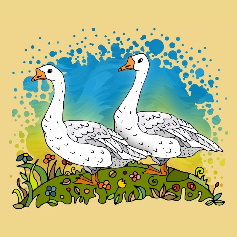 Two Geese on Green Gables