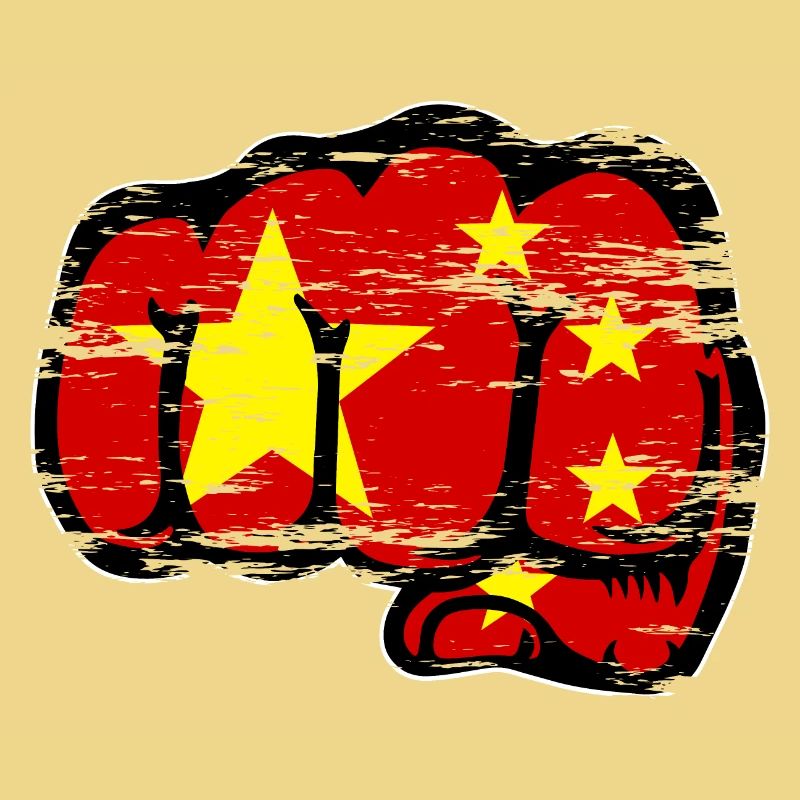 China Flagge Hand Faust used