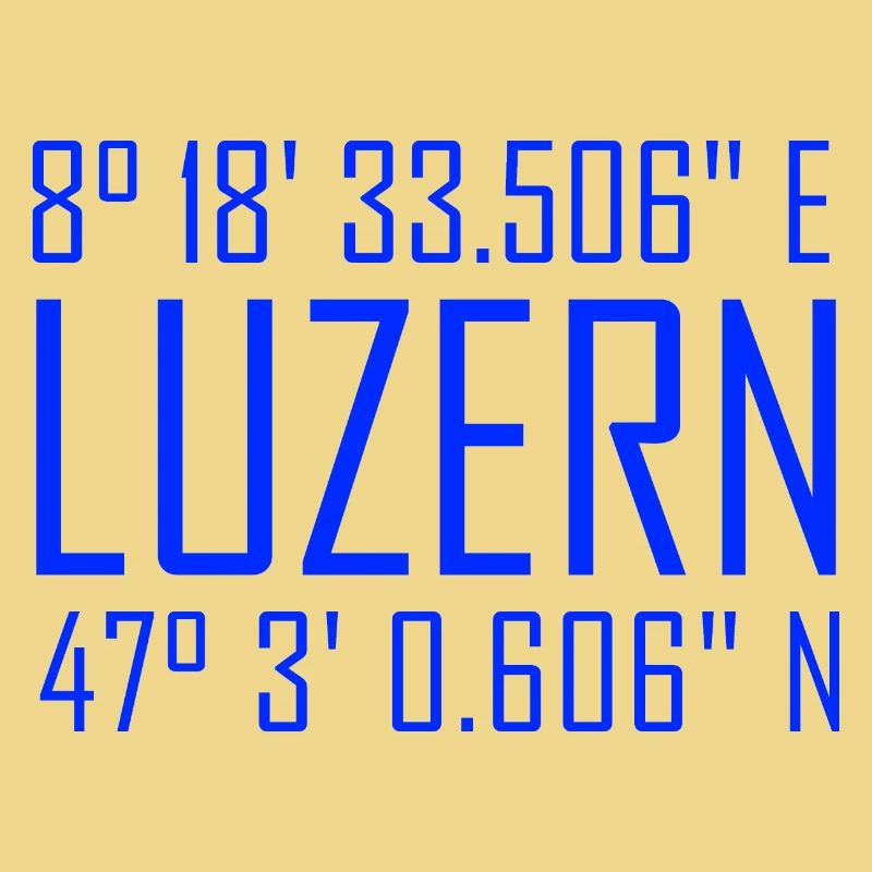 Lucerne coordinates – typography with reference to location