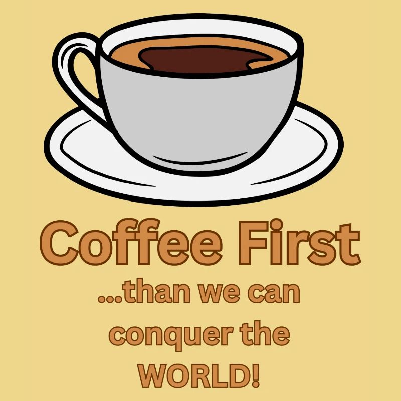 Coffee first than we can conquer the World