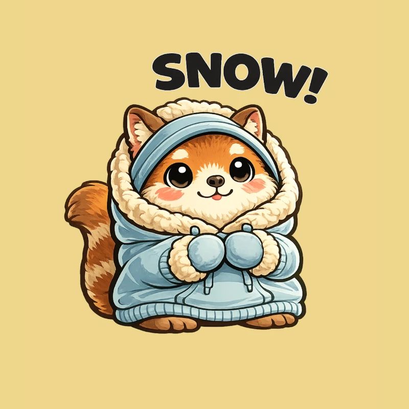 Renard en pull d’hiver