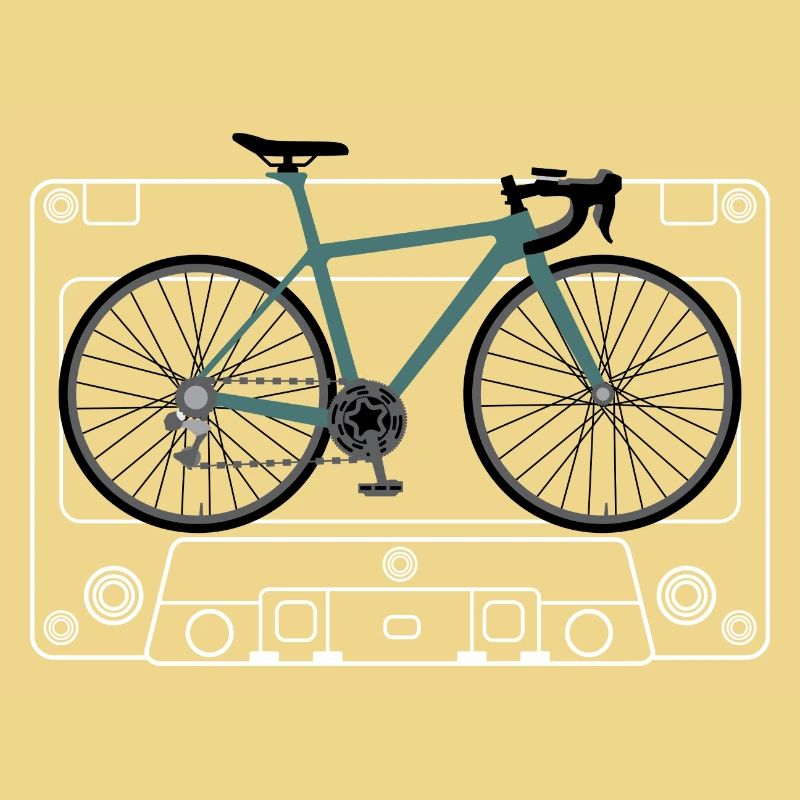 Impression de plan de vélo sarcelle