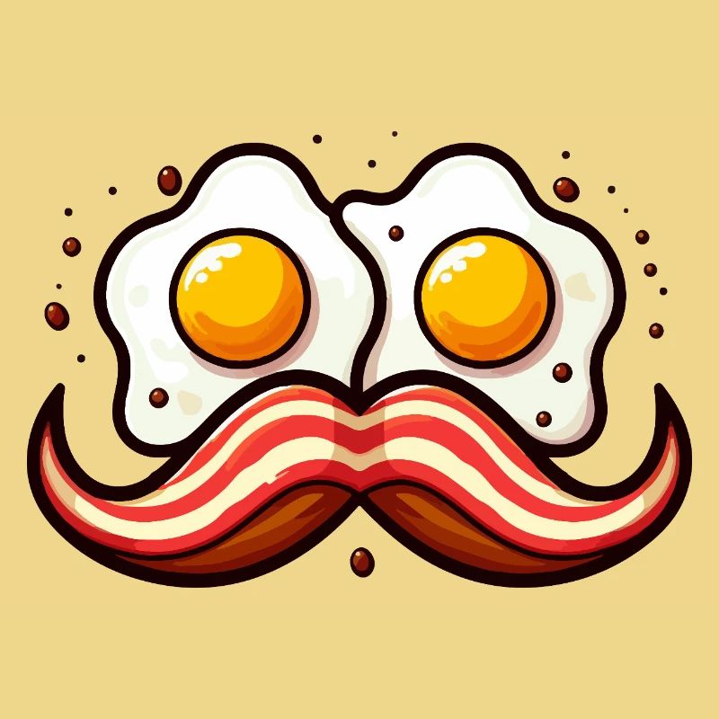 Retro Egg Mustache