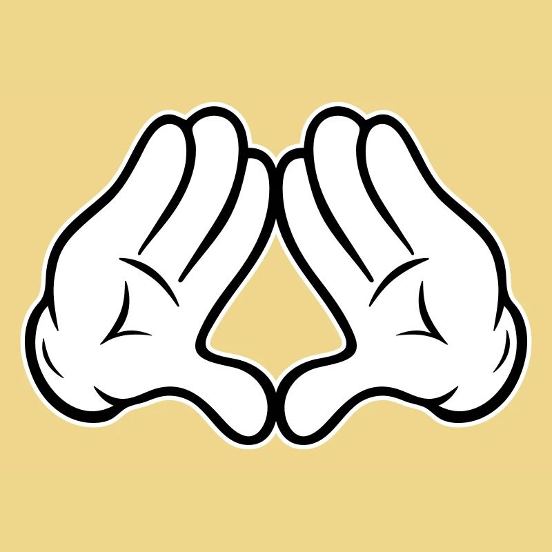 Hands Diamond Pyramid Triangle Rhombus Comic Style