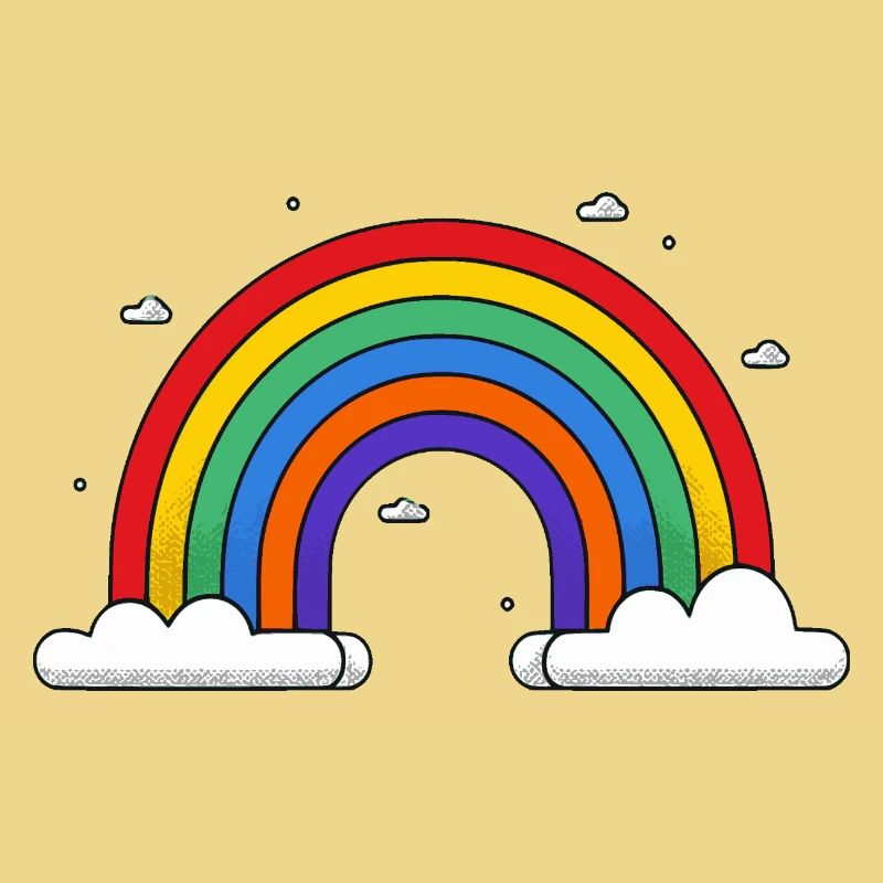 Regenbogen auf Wolken