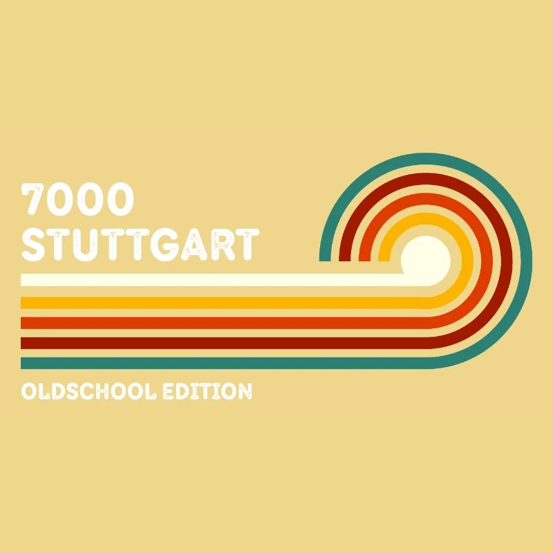 Stuttgart Retro Chemise 7000 Code postal 80s