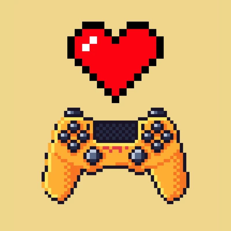 Retro gaming heart controller