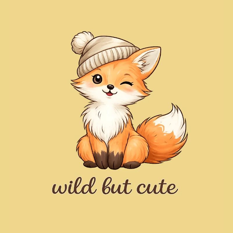 Cuddly fox with hat