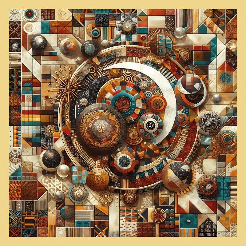 Afro style celestial patterns