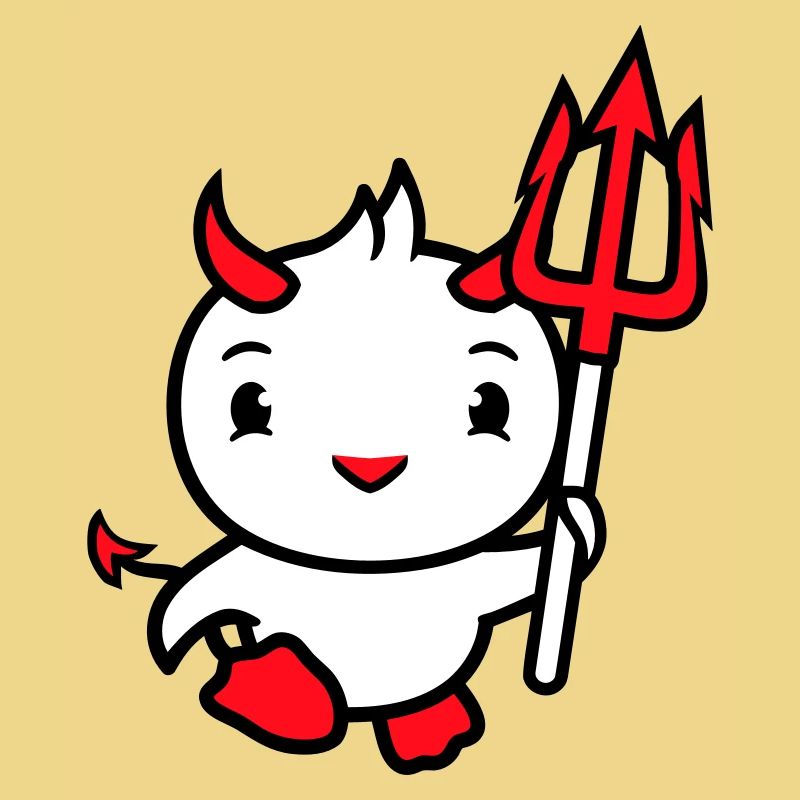 bird devil horns satan trident hell evil cool