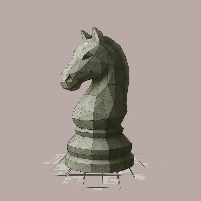 Conception du cavalier d’échecs à faible polygonisme