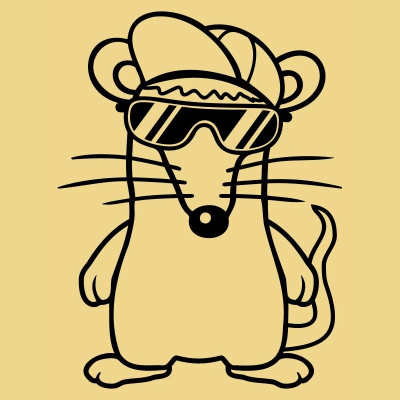 Mouse Sunglasses Cool Cappy Cap Hat Teens