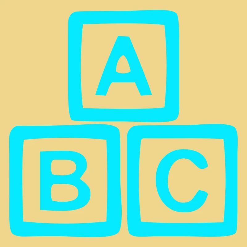 Neon ABC Block Pattern