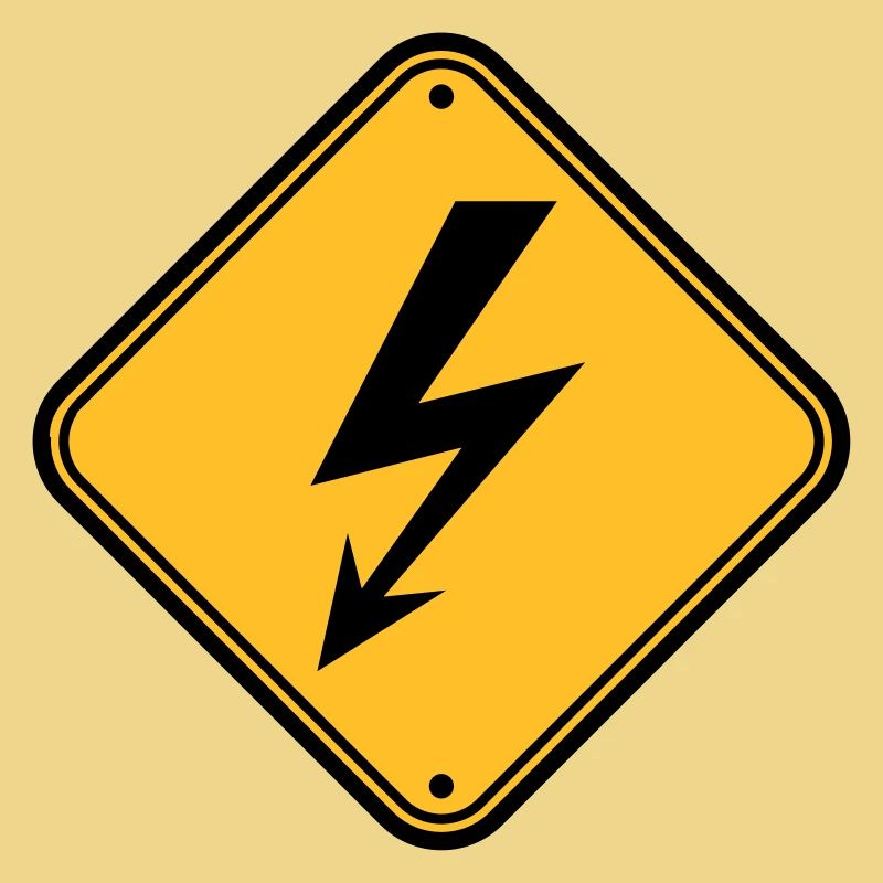 schild hinweis elektrisch blitz strom energie star