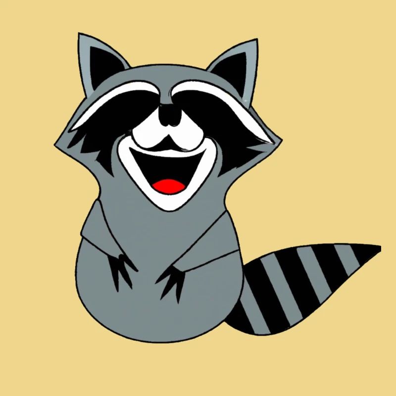 Waschbär Lächeln