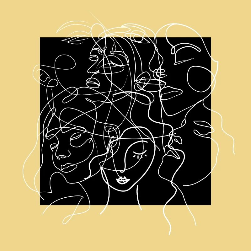 Face line black