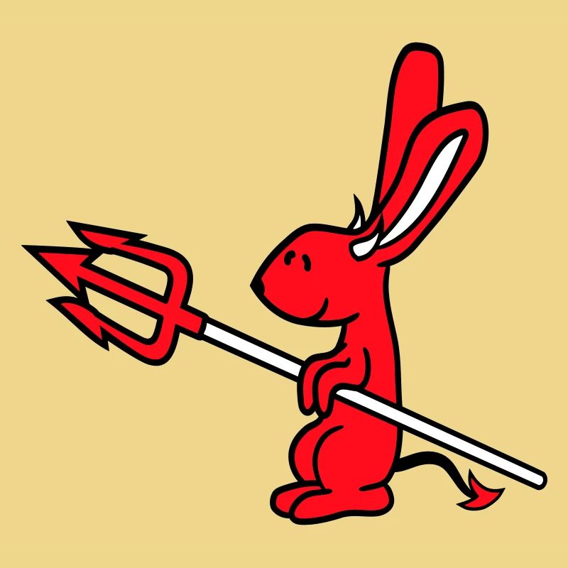 Bunny Devil Demon Evil Satan Hell Trident Costume
