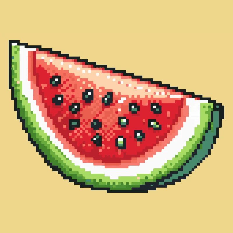 Icône pixel pastèque